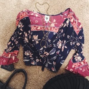 Billabong Bell Sleeve Tie Top